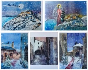 a5christmasBundle 5 Christmas Cards from EZE - Package of 5 A5 cards with envelopes